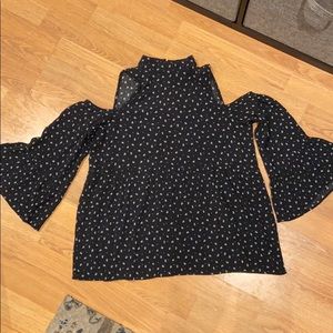 American Eagle cold shoulder top with slotted back